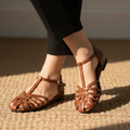 Penelope Basket Roman Flats