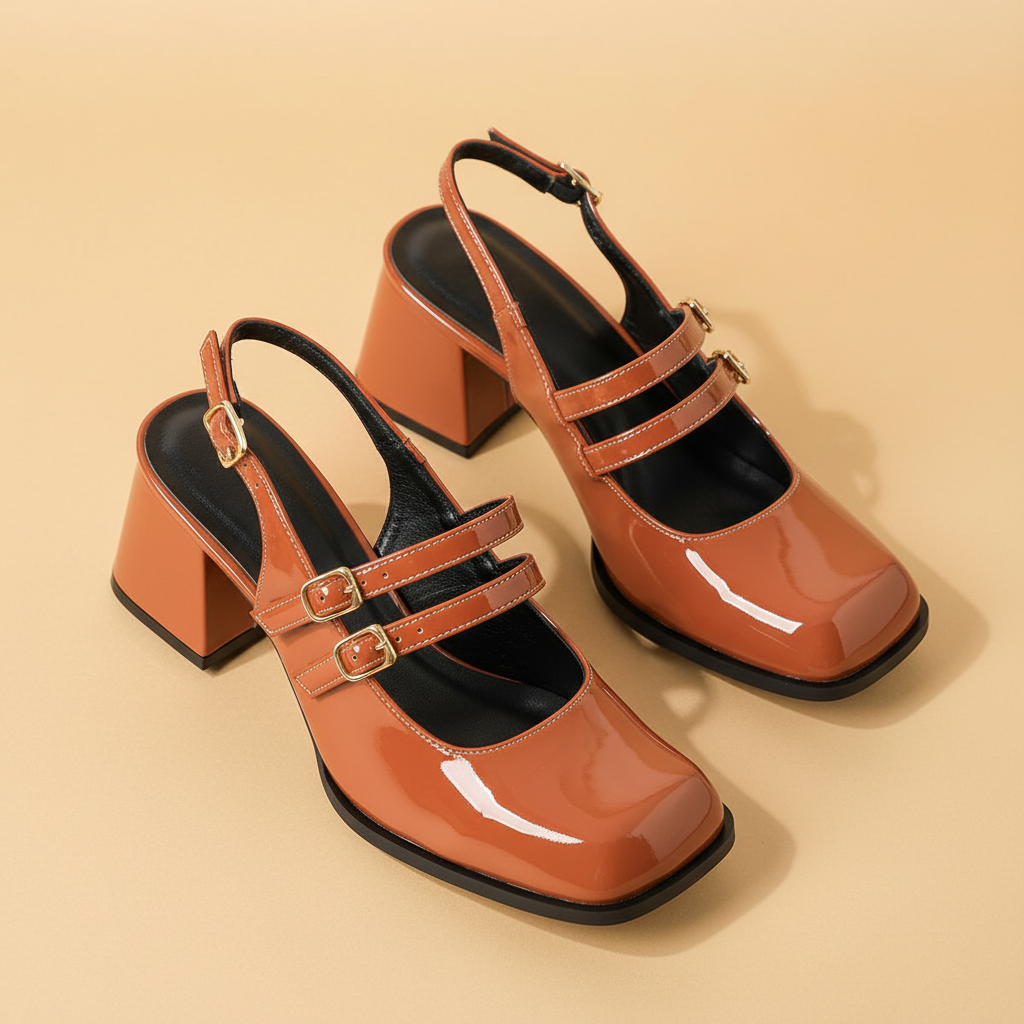 Penelope Buckle Rounded Heels