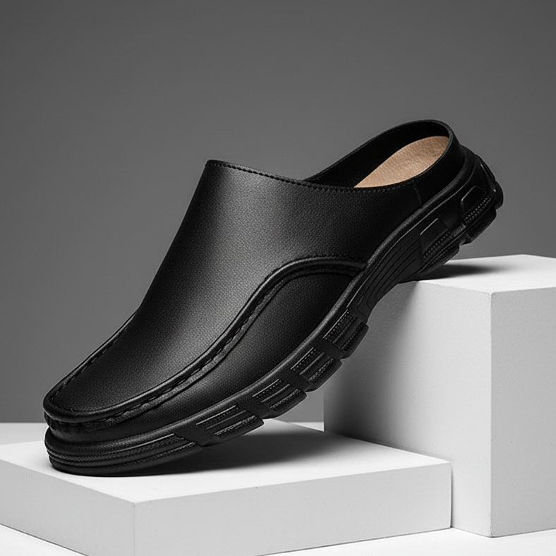 Giorgio Cowhide Slip-On Mule
