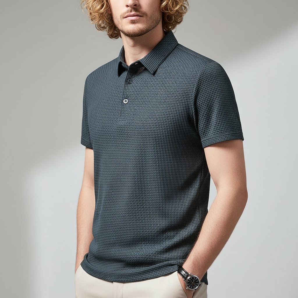 Alex Ford Icy Nylon Short-Sleeve Polo