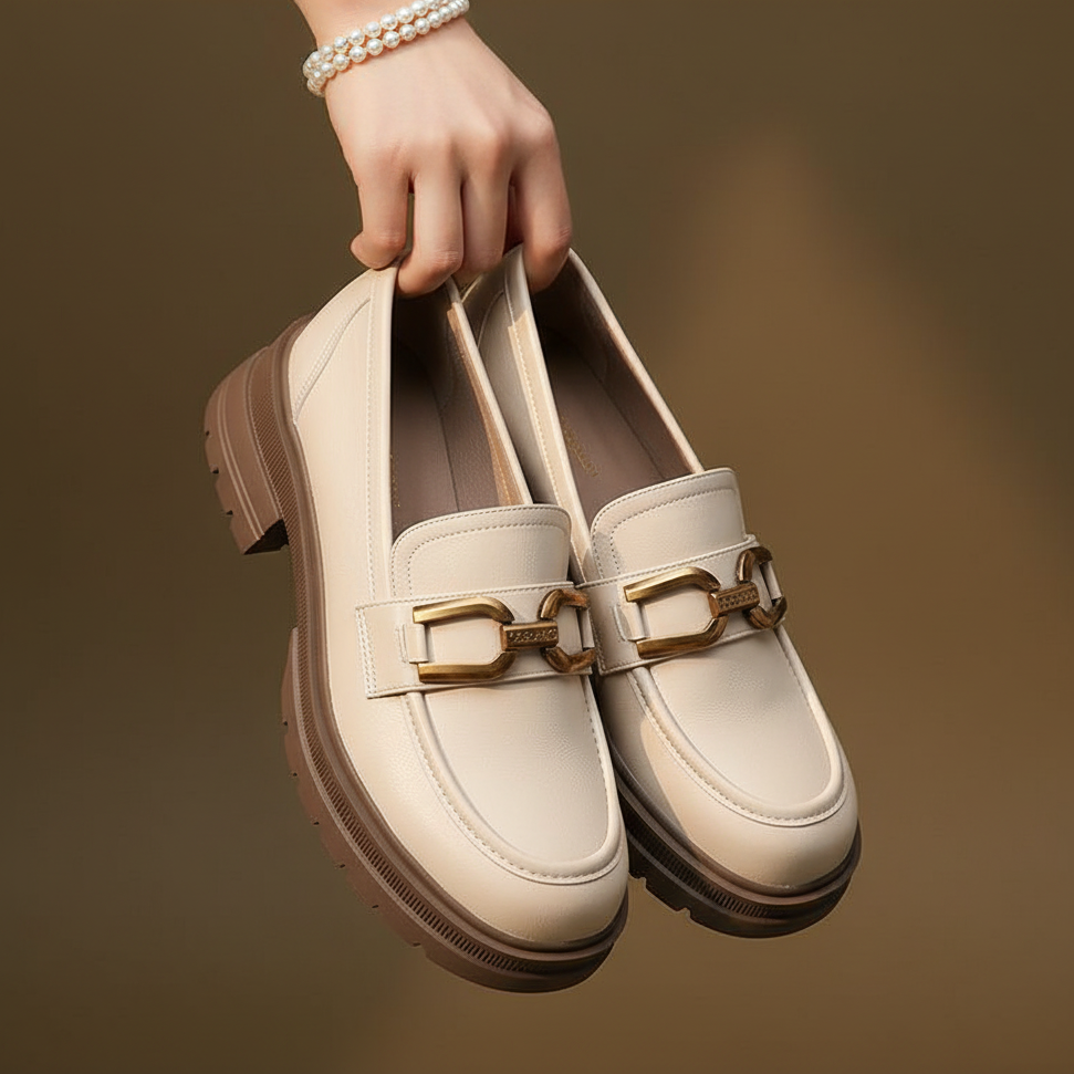 Penelope Golden Buckle Mary Jane Pump