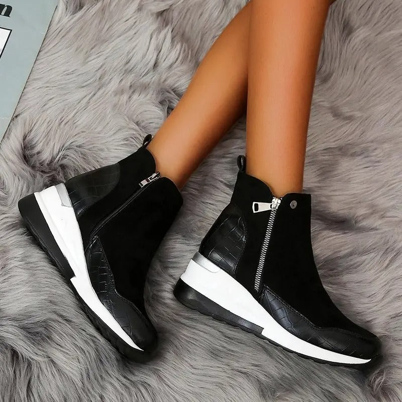 Mary Monroe Wedge Heel Boots