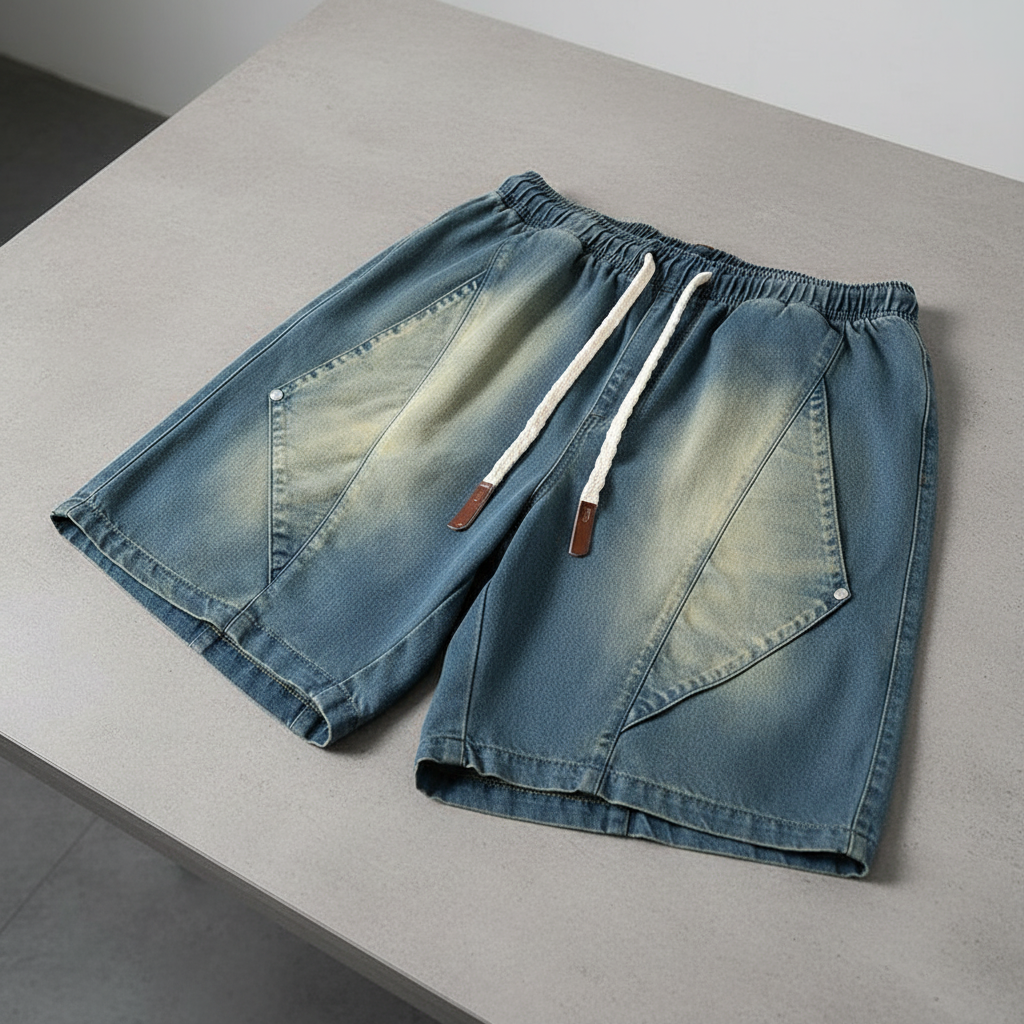 East End Cutout Denim Shorts