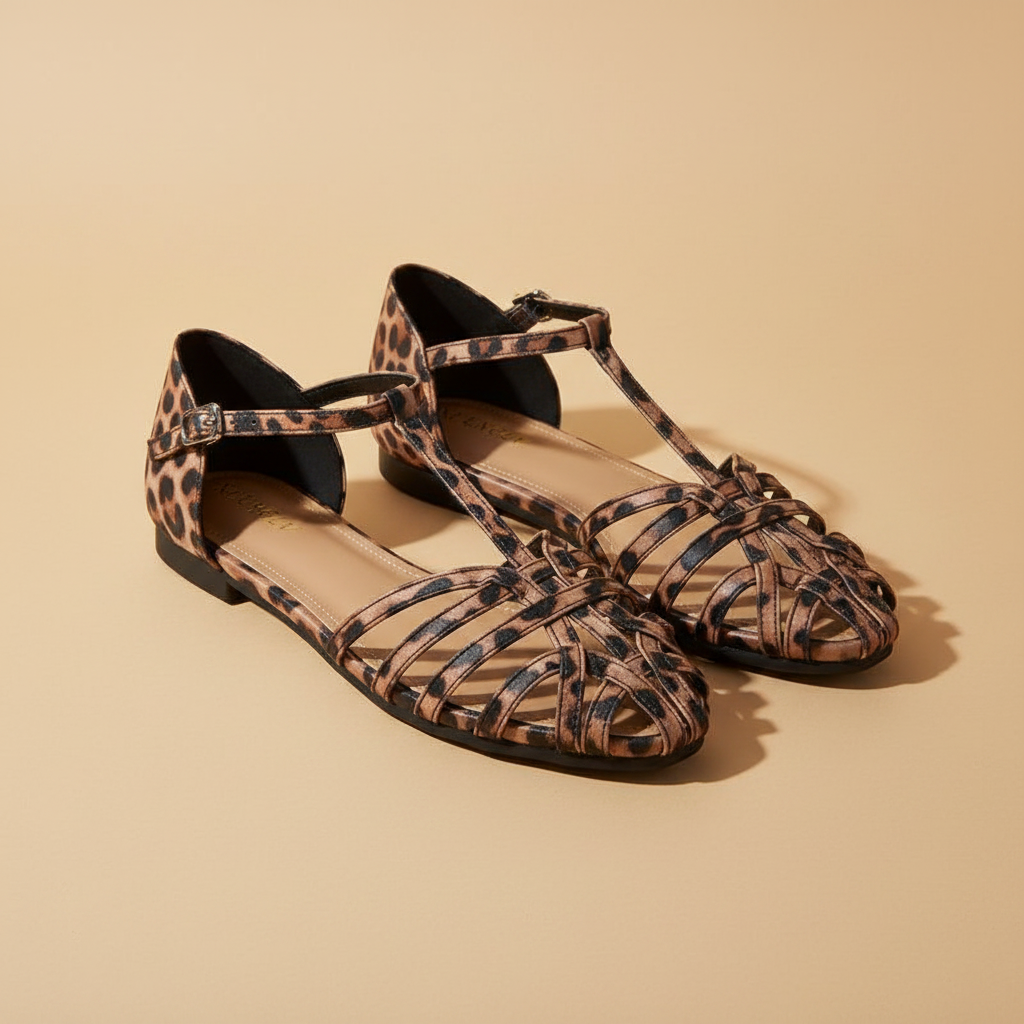 Penelope Basket Roman Flats