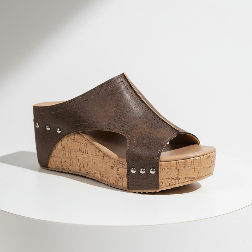 Penelope Bolted Wedge Sandals