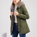 Avéra Cinched Fleeced Parka Coat