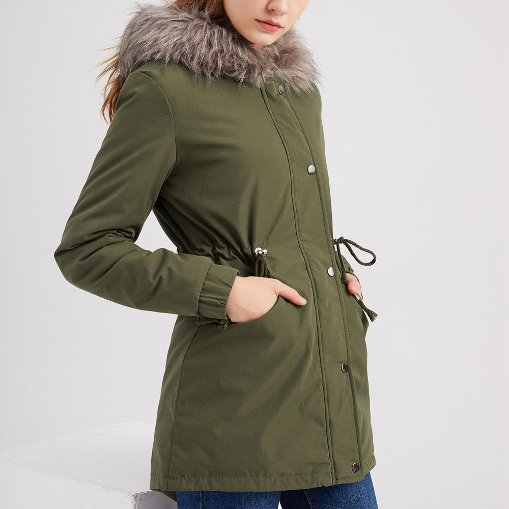 Avéra Cinched Fleeced Parka Coat
