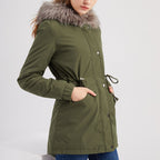 Avéra Cinched Fleeced Parka Coat