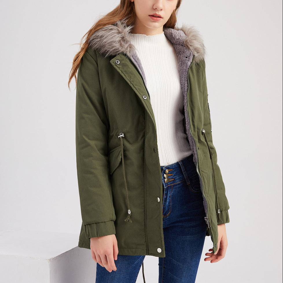 Avéra Cinched Fleeced Parka Coat