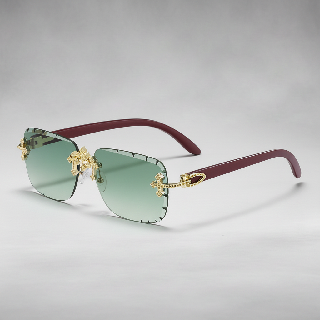 Saint Ridge Cross Rimless Shades