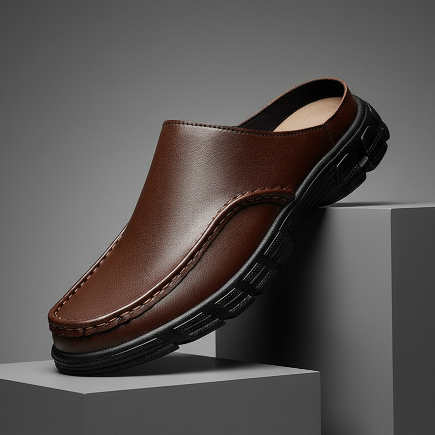 Giorgio Cowhide Slip-On Mule