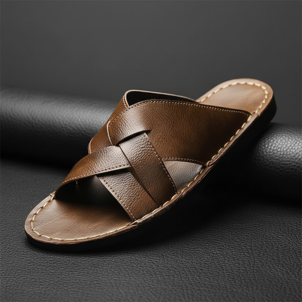 Roma Faloni Knitted Leather Slides