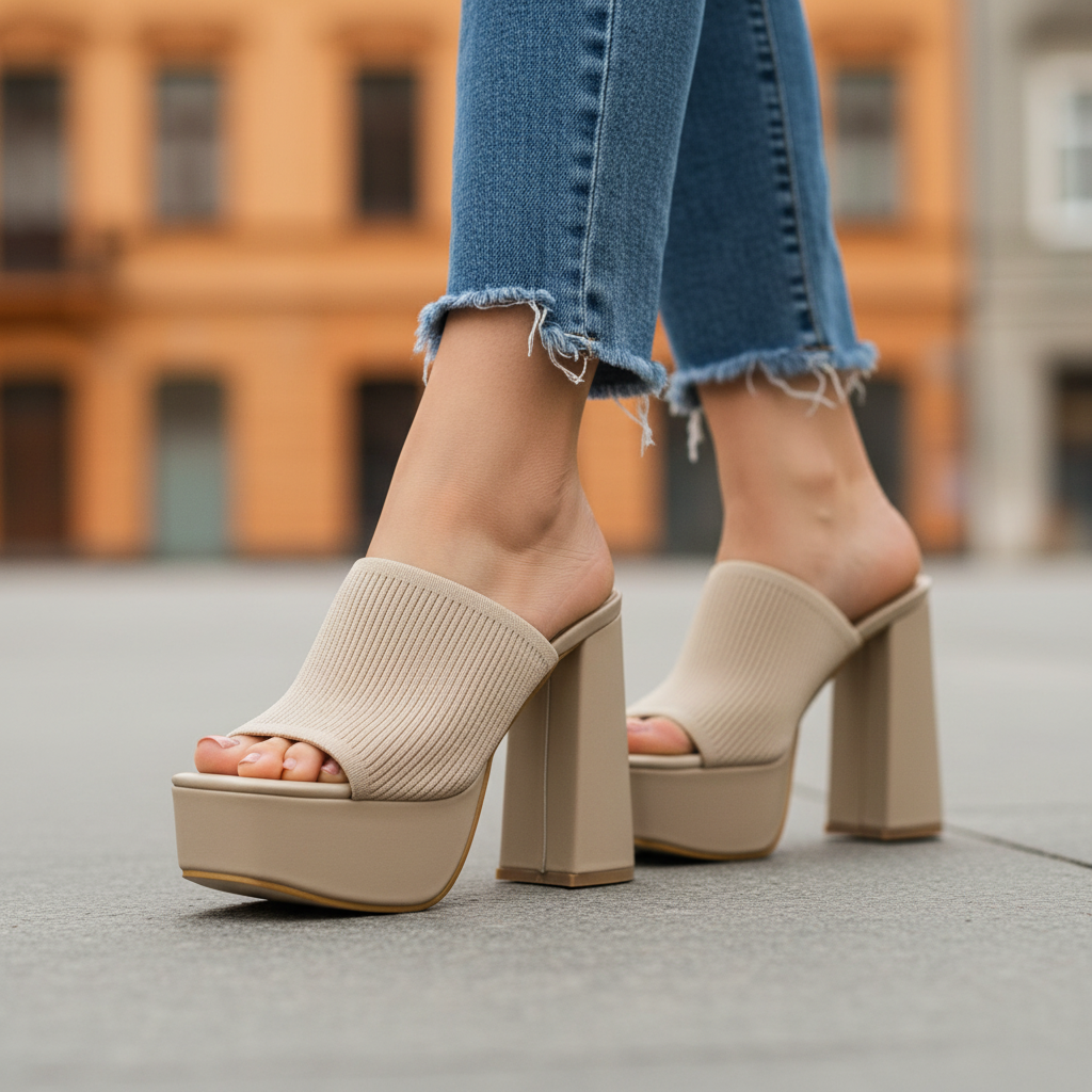 Avéra Knit Platform Heels
