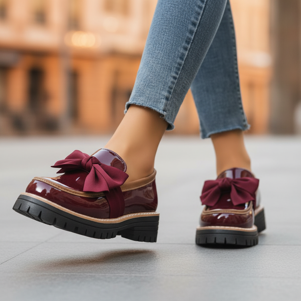 Avéra Contrast Bow Loafers