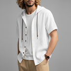Luca Lombardi Linen Hooded Short Sleeve