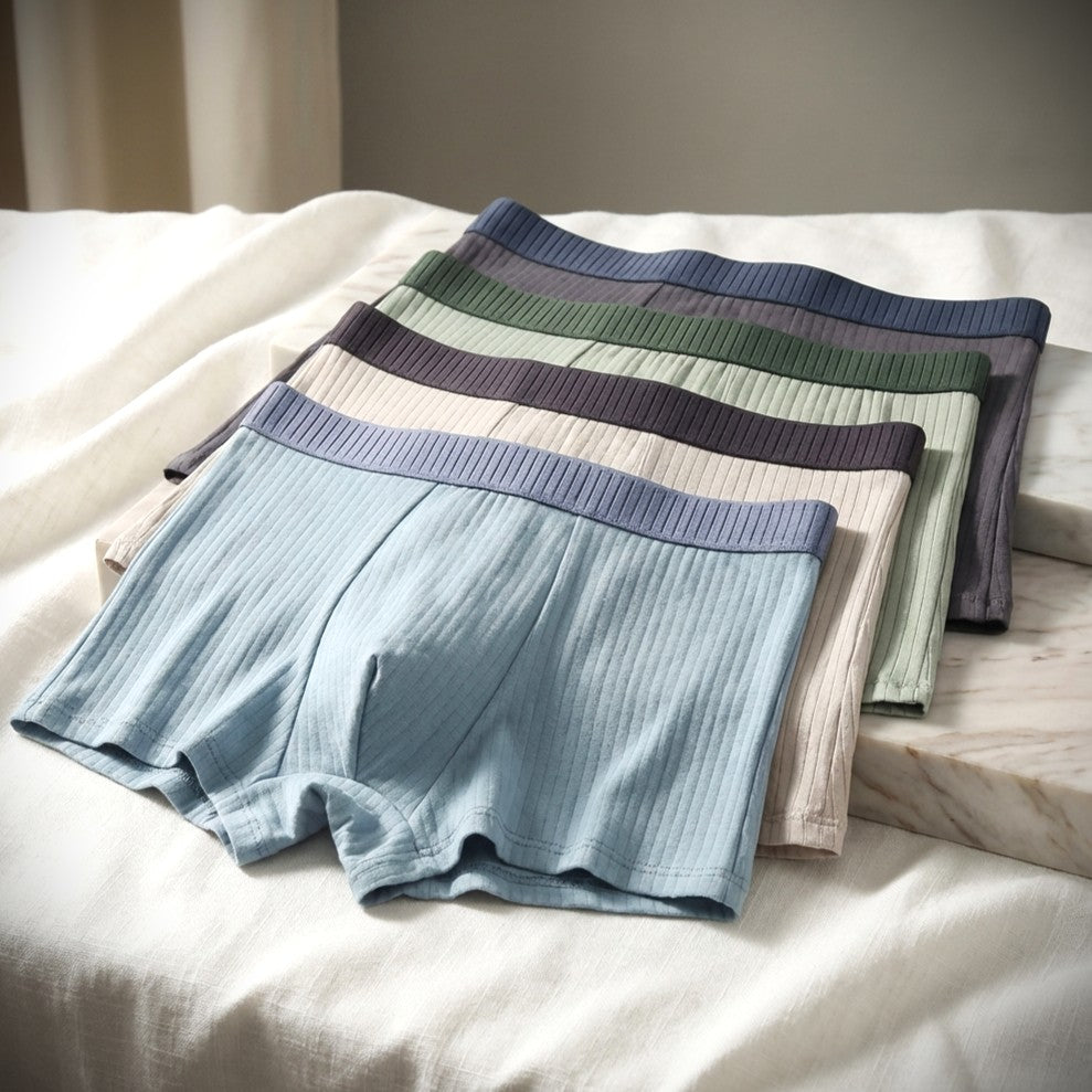 Jack Marco Ribbed Bamboo Cotton Boxers (4-Pack)