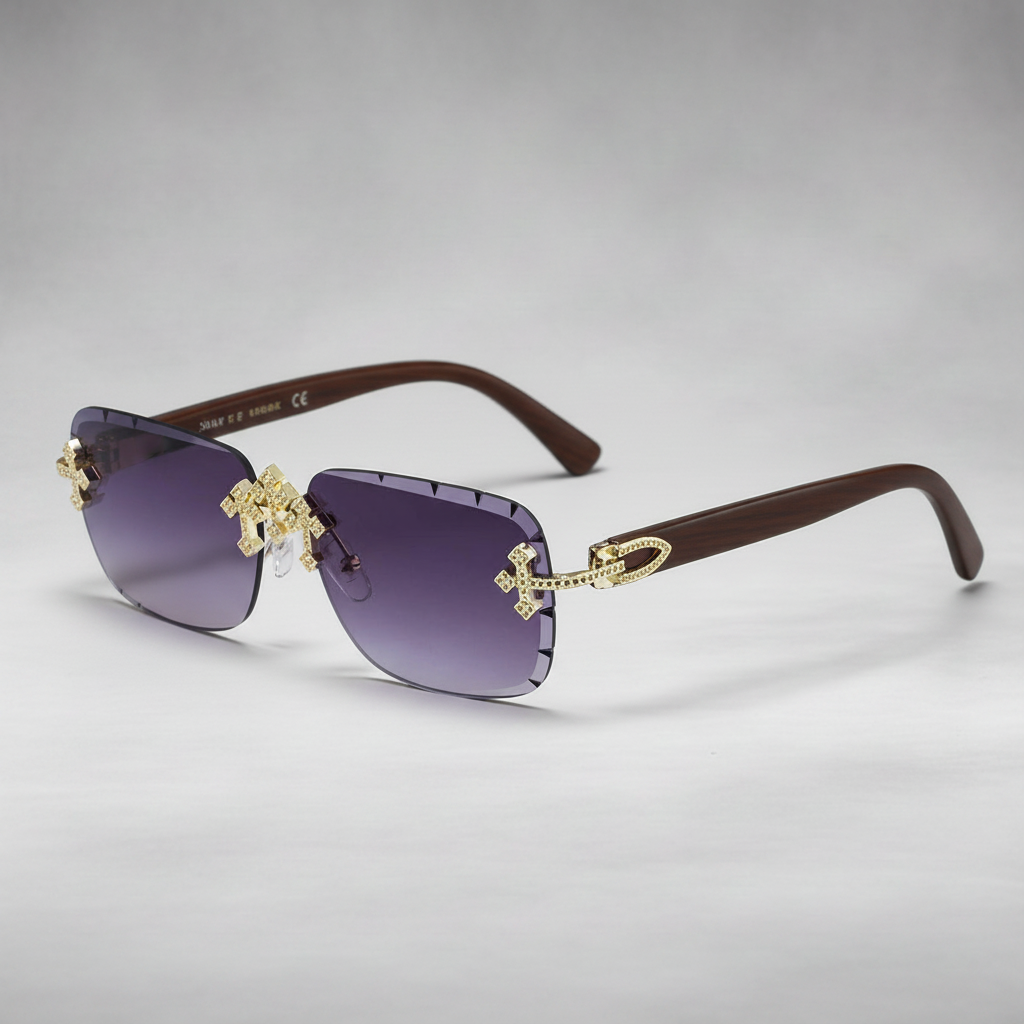 Saint Ridge Cross Rimless Shades