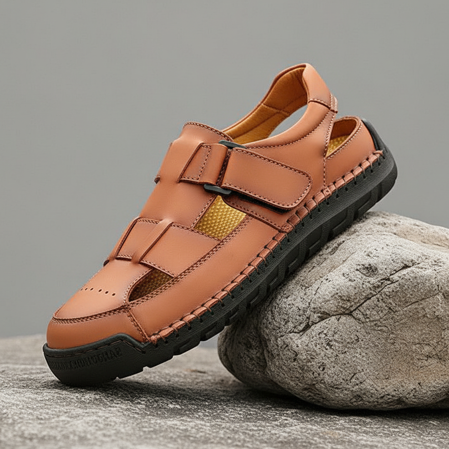 Santo Ridge Roman Cowhide Sandals