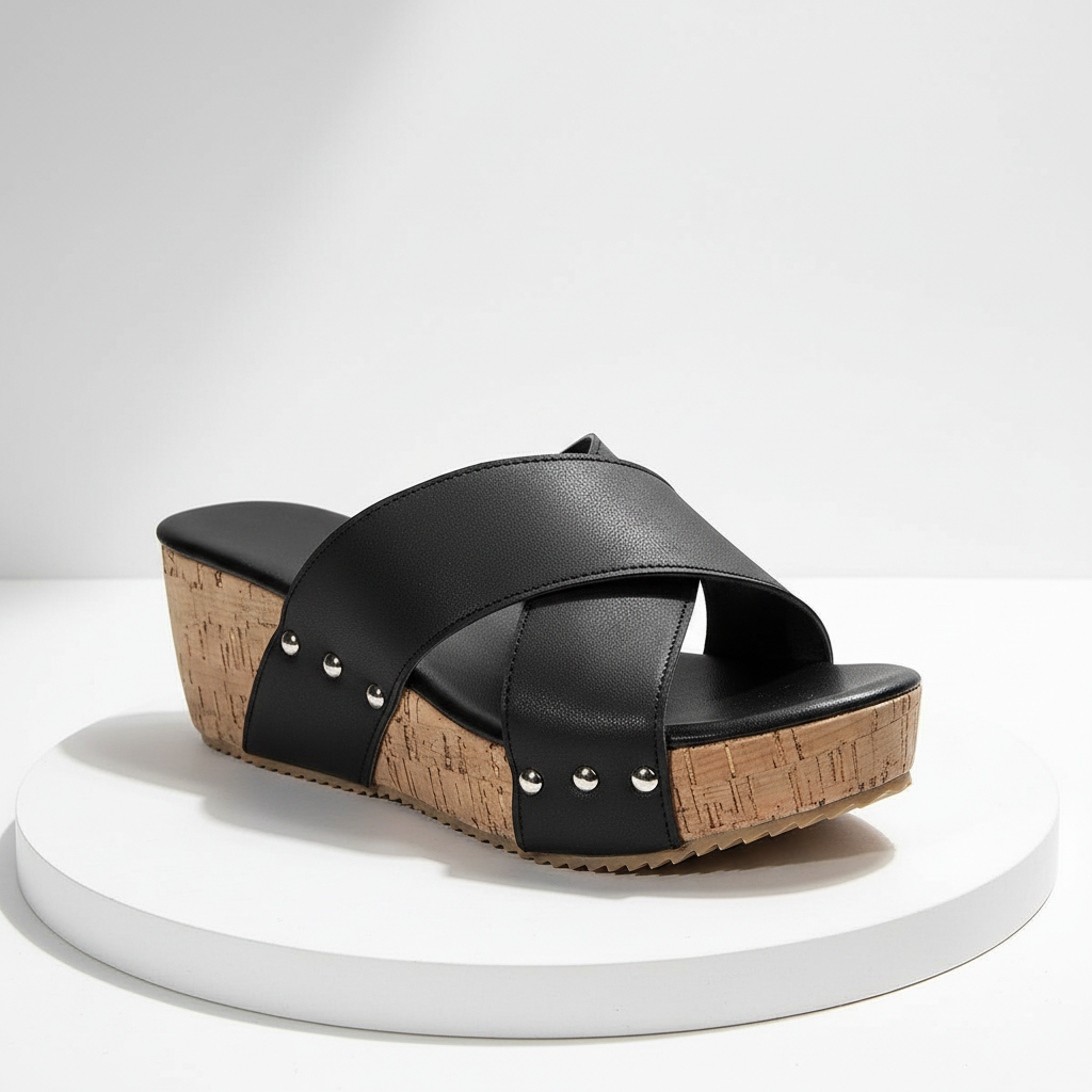 Avéra District Cross Wedge Sandals