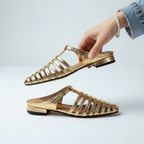 Penelope Roman Caged Flats