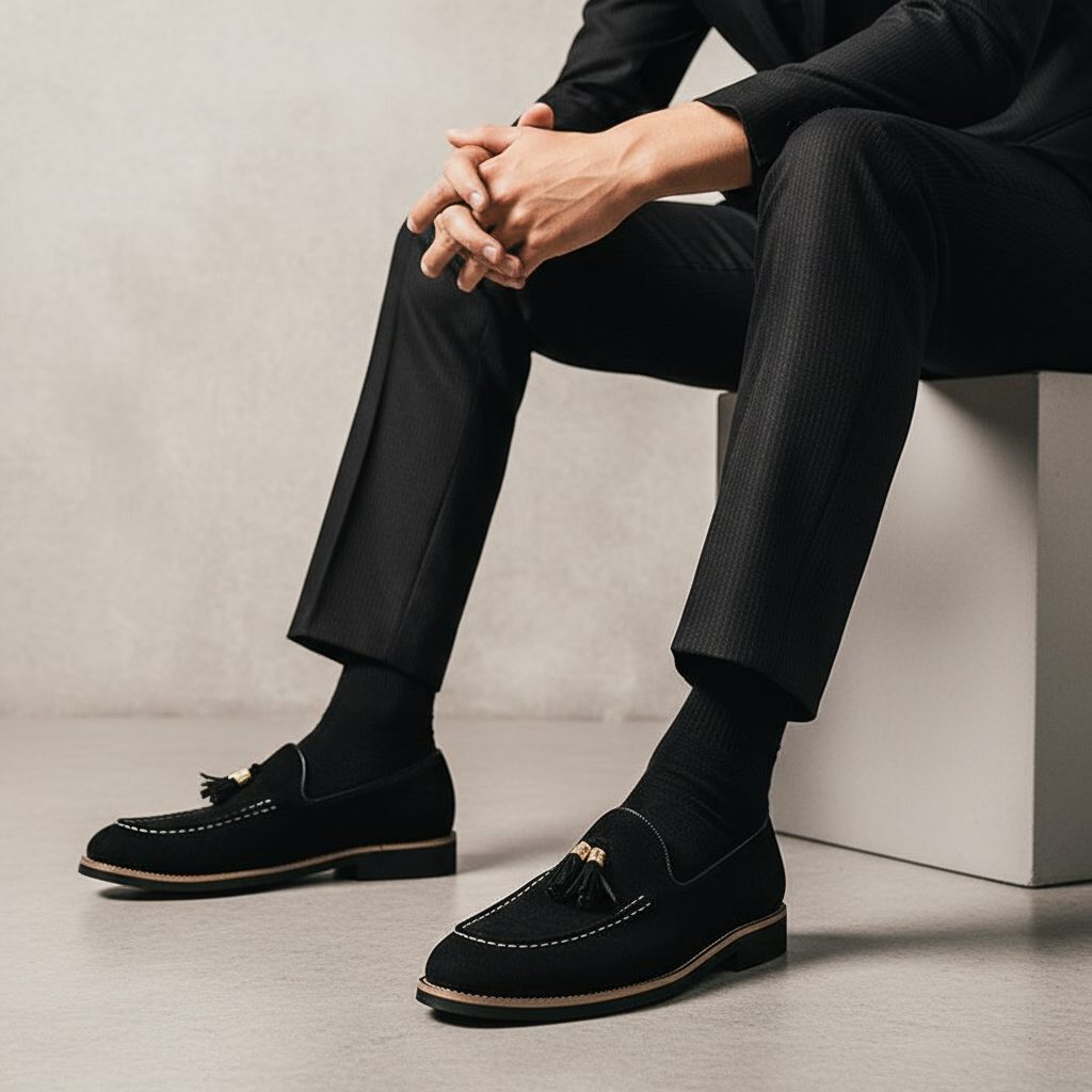 Grant Parker Suede Tassel Loafers