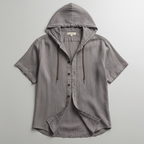 Luca Lombardi Linen Hooded Short Sleeve