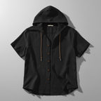 Luca Lombardi Linen Hooded Short Sleeve