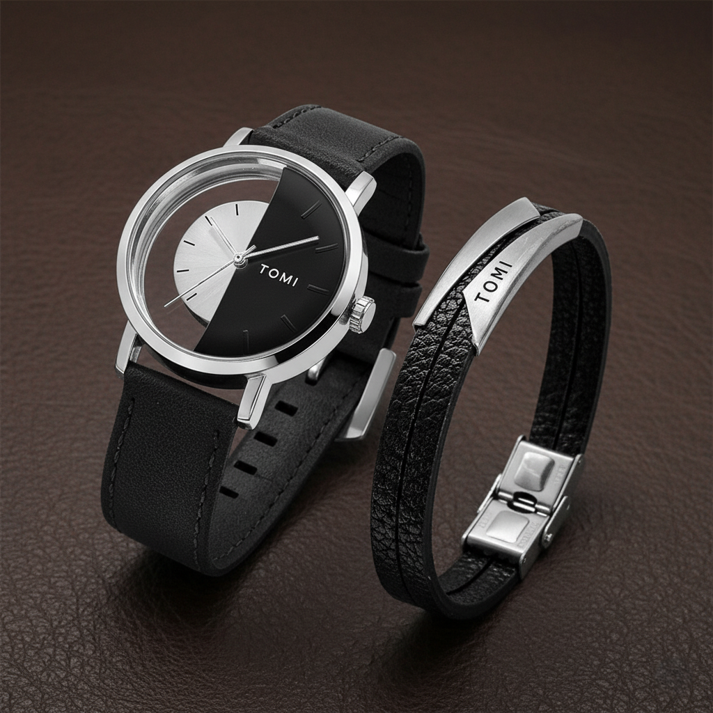 TOMI Symmetry Watch & Bracelet Set