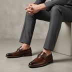 Jack Dean Iron Buckle Leather Dress Shoes