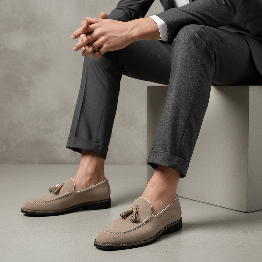 Grant Parker Suede Tassel Loafers