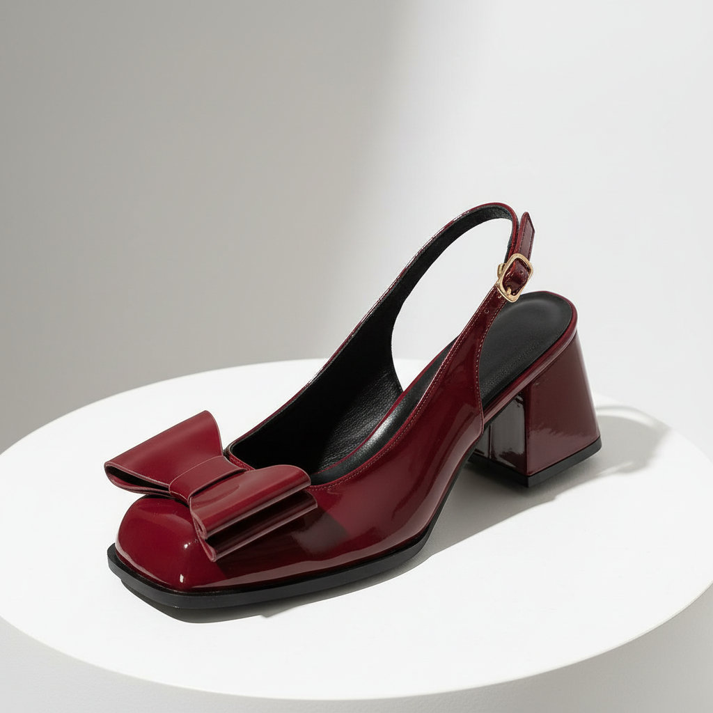 Penelope Bow Rounded Heels