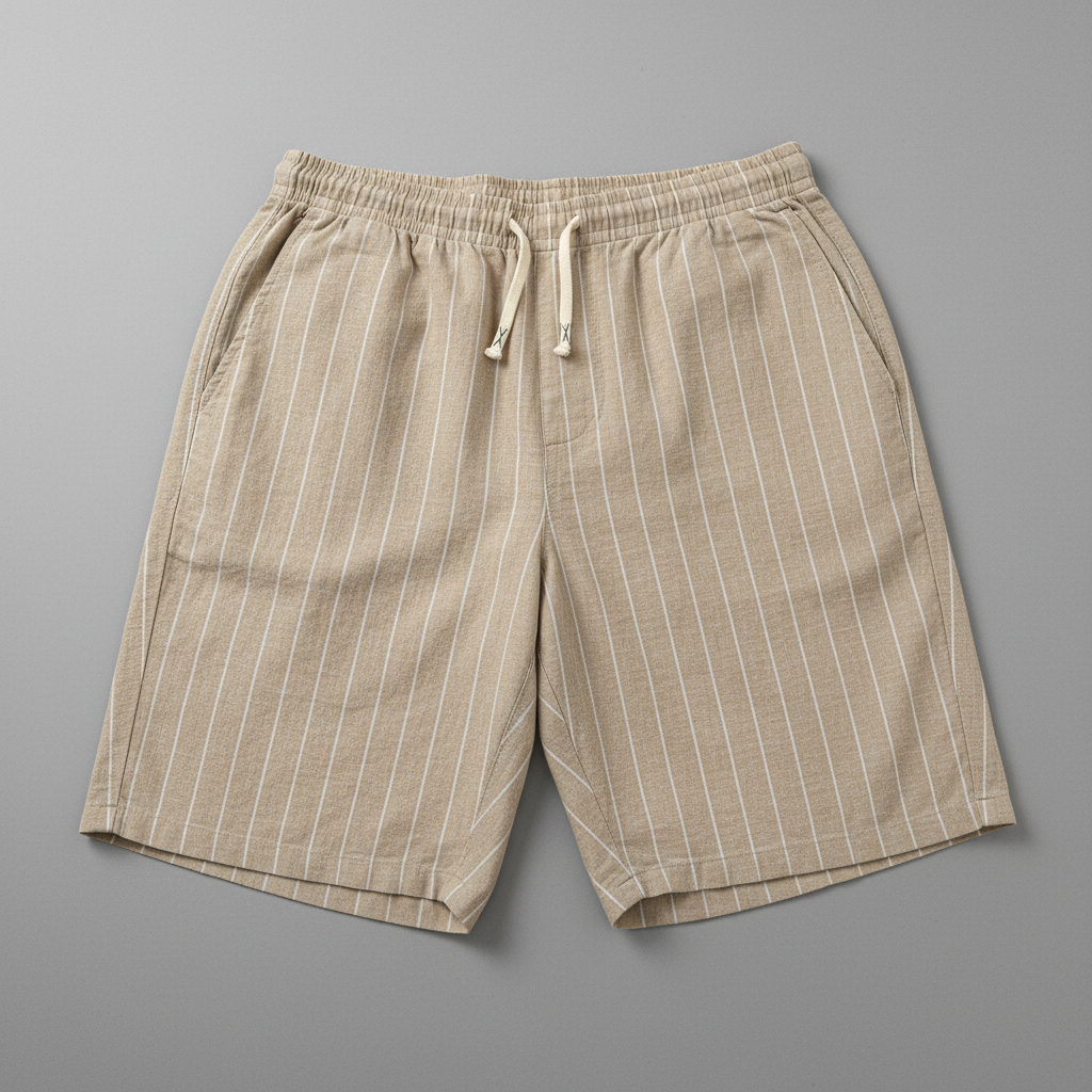 Luca Lombardi Striped Linen Shorts