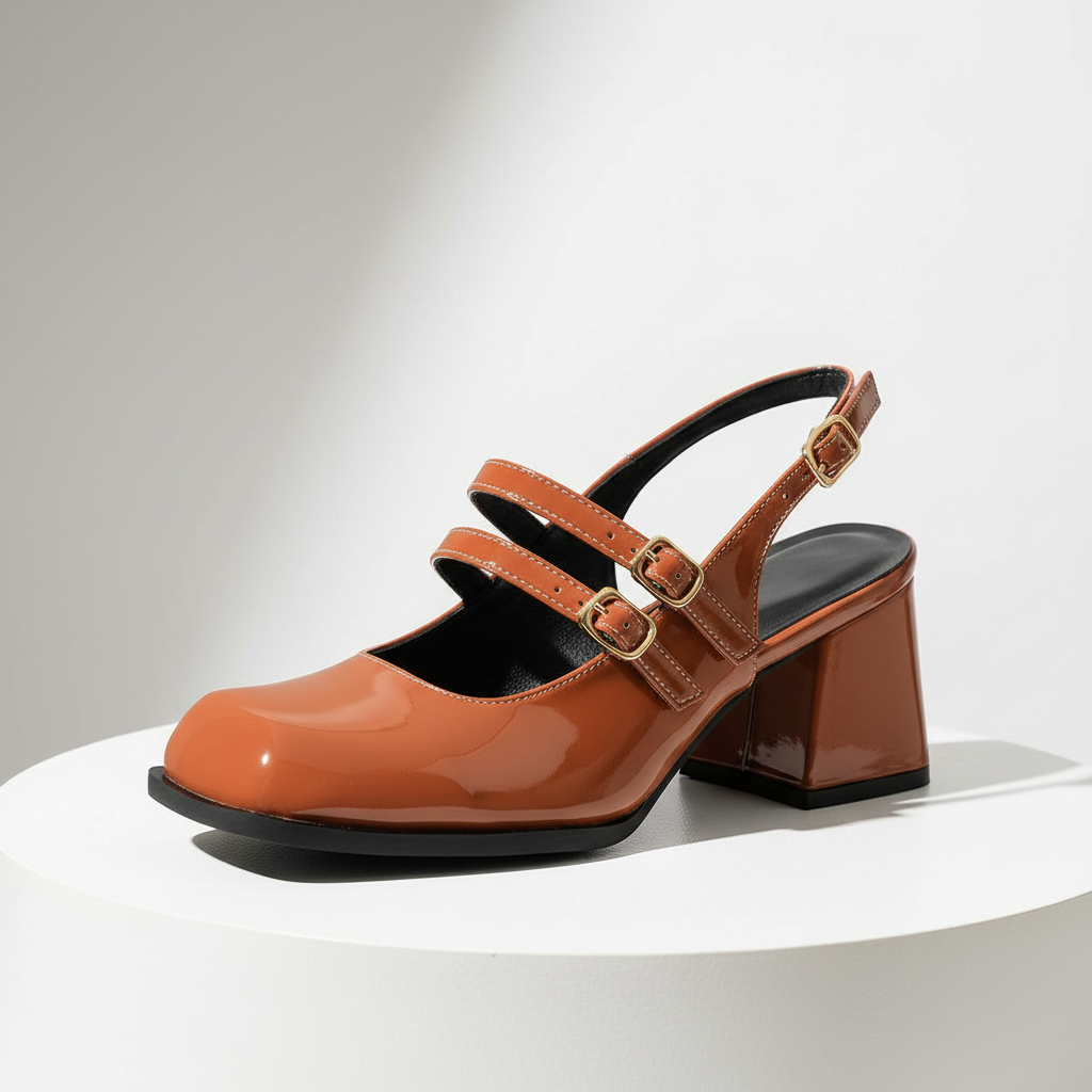 Penelope Buckle Rounded Heels