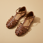 Penelope Basket Roman Flats