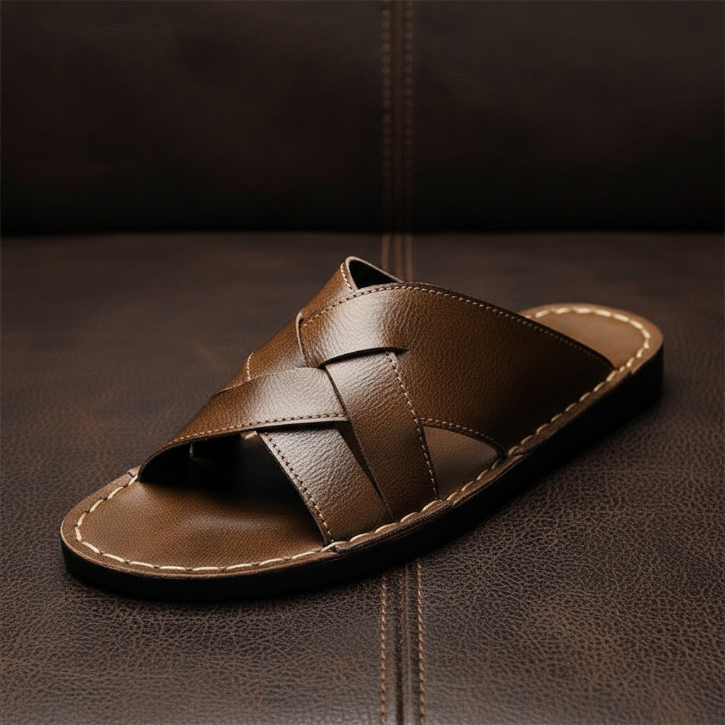 Roma Faloni Knitted Leather Slides