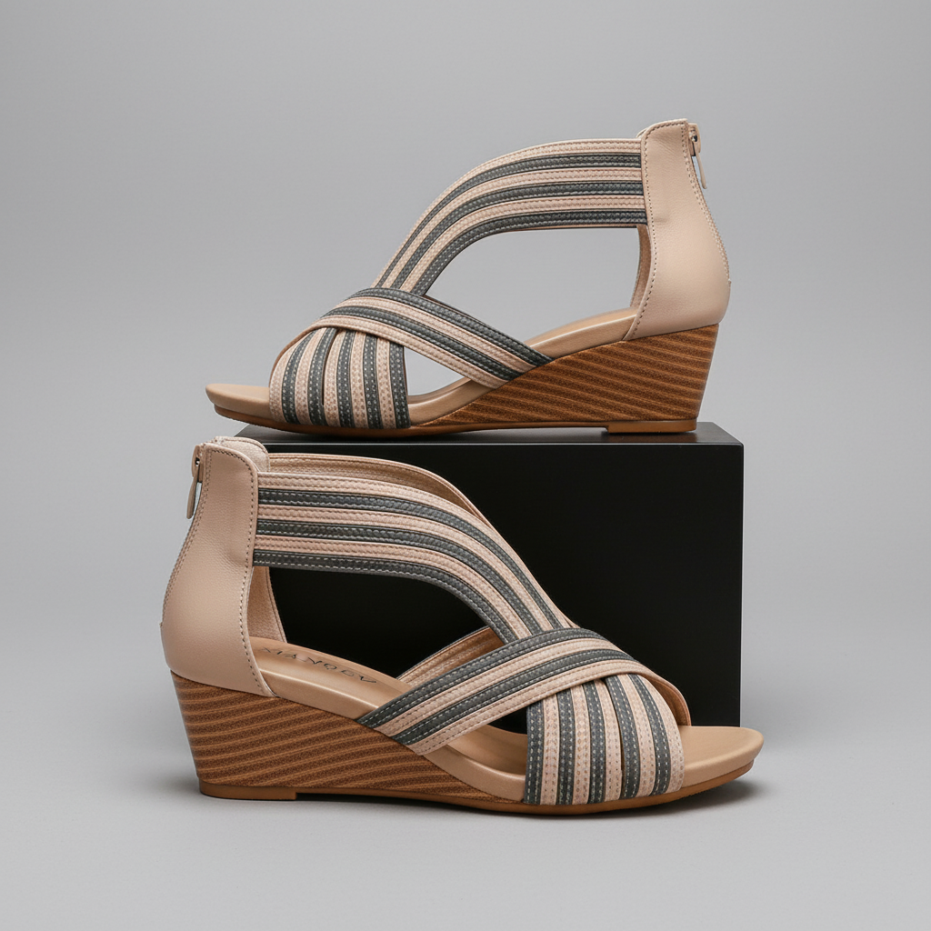 Avéra Italian Boho Wedge Sandals