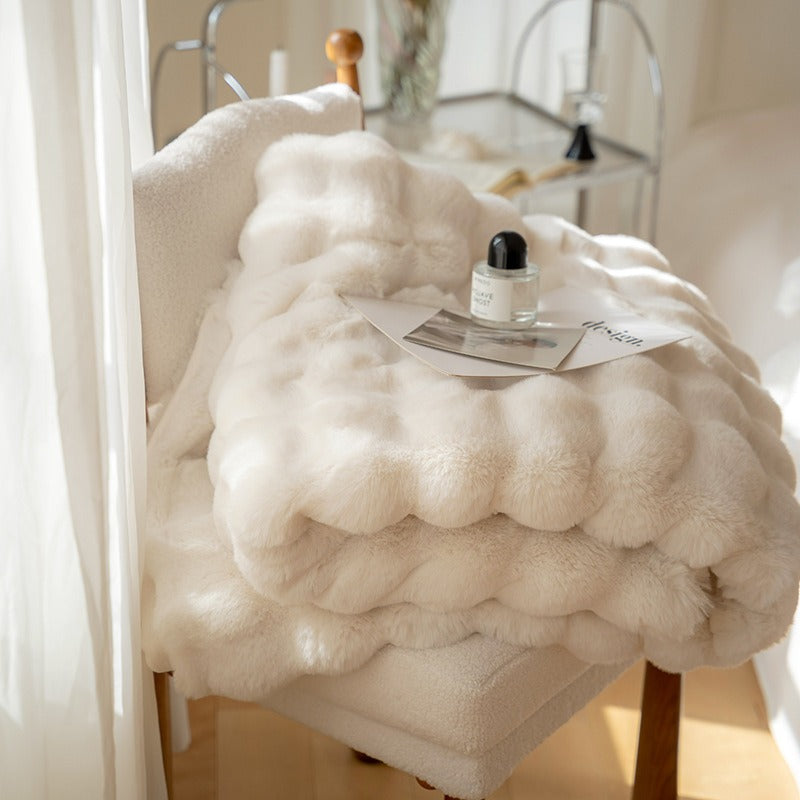 Toscana™ Rabbit Faux-Fur Blanket Throw