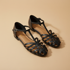 Penelope Basket Roman Flats