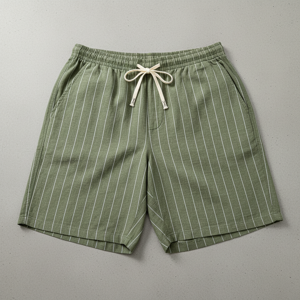 Luca Lombardi Striped Linen Shorts