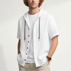 Luca Lombardi Linen Hooded Short Sleeve