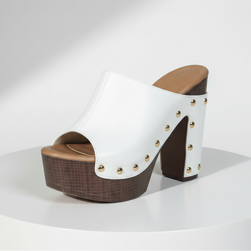Penelope Rose Bolted Block Heels