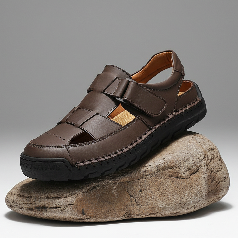 Santo Ridge Roman Cowhide Sandals