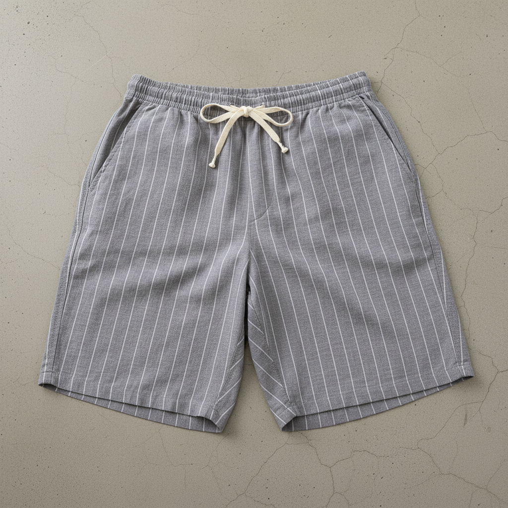 Luca Lombardi Striped Linen Shorts