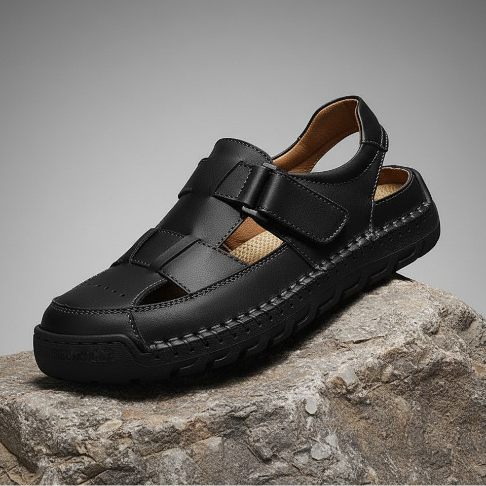 Santo Ridge Roman Cowhide Sandals