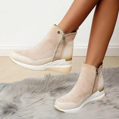 Mary Monroe Wedge Heel Boots