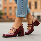 Penelope Buckle Rounded Heels