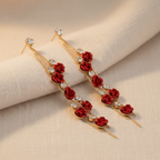 Adorá Dangling Rose Earrings