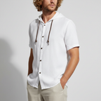 Luca Lombardi Linen Hooded Short Sleeve