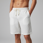 Luca Lombardi Striped Linen Shorts