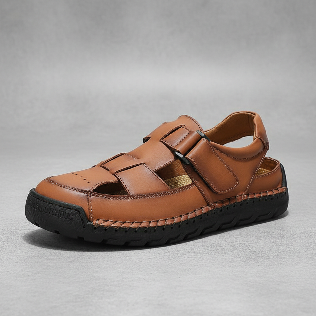 Santo Ridge Roman Cowhide Sandals
